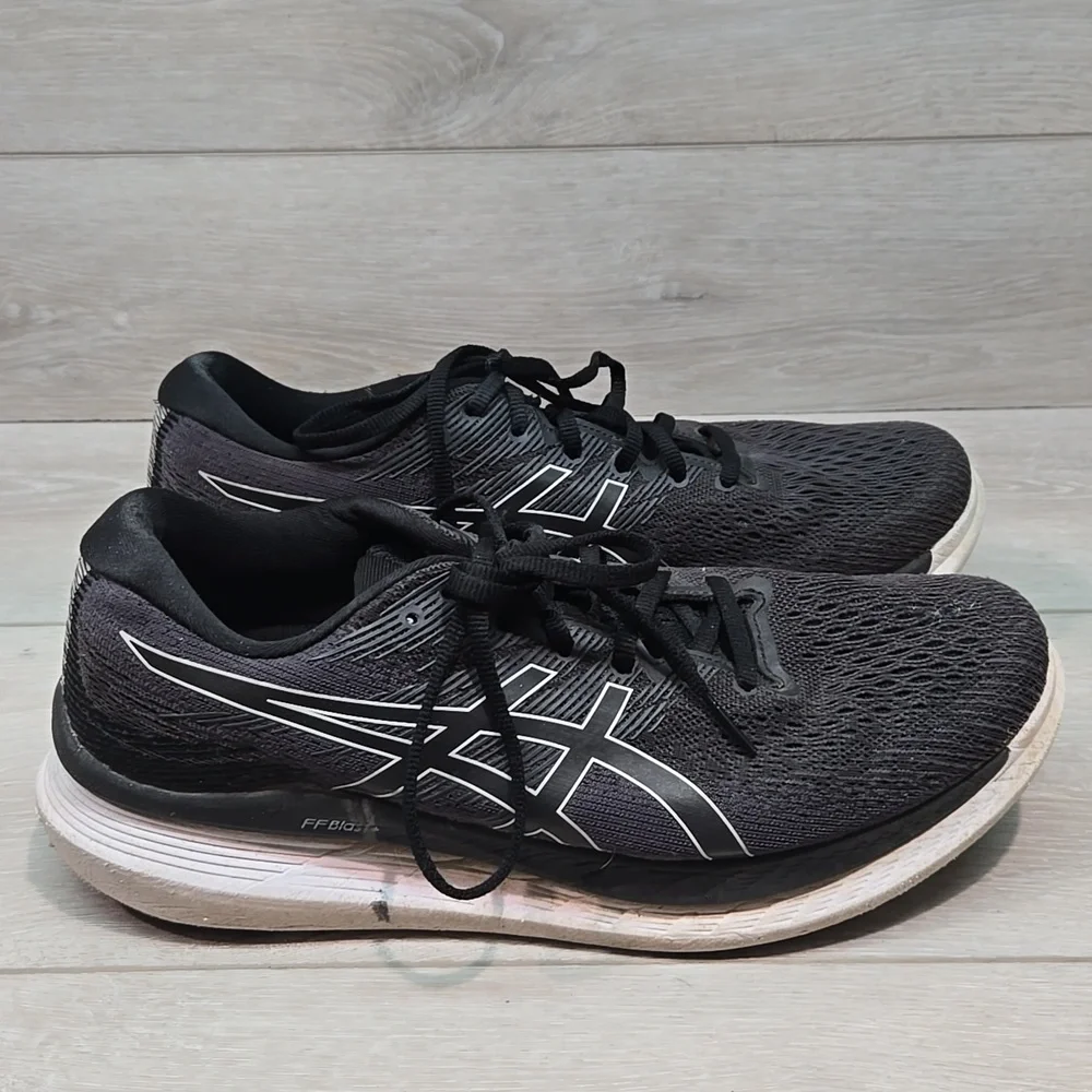 Asics Mens Glideride 3 Black Running Shoes with White Accents Sneakers Sz  11.5